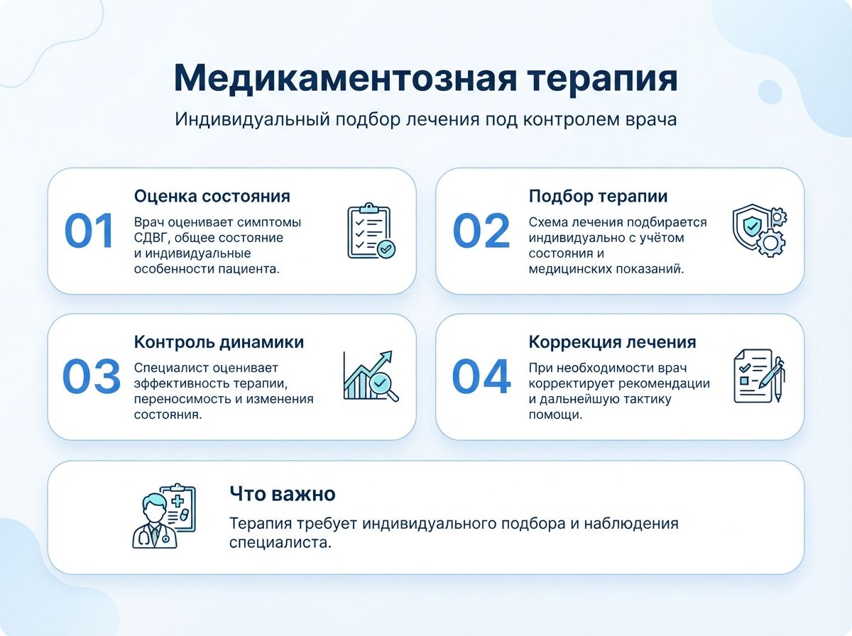 Лечение СДВГ в городе Дюртюли у детей и взрослыхинфографика